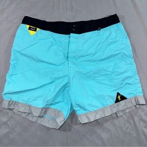 Vintage O'Neill Board Shorts Mens 36 Blue Retro Nylon Colorblock USA Surf
